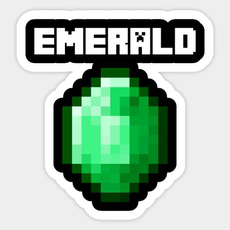 Minecraft Emerald, Minecraft Bday Party, Gamer Stickers, Minecraft Merchandise, Shop Minecraft, Minecraft Stickers, Minecraft Bday, Sticky Fingers, Minecraft Party