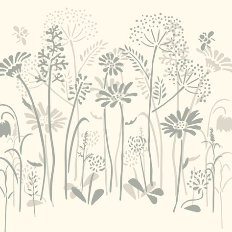 This Annie Sloan meadow flowers stencil has a multitude of uses on your chalk paint project as it is made up of one main stencil as well as grass Flowers Stencil, Flower Stencil Patterns, Wild Grasses, Floral Stencil, Cow Parsley, Chalk Paint Projects, Wild Grass, Flower Stencil, Pola Sulam