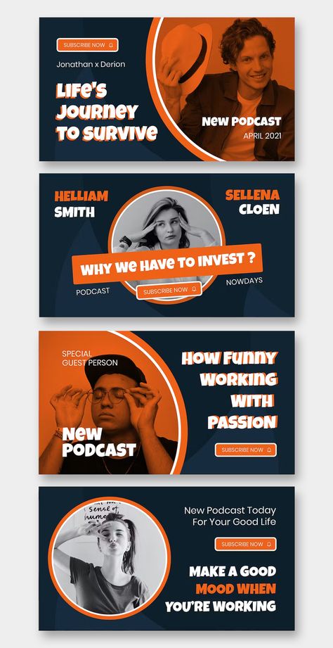 Podcast Influencer Youtube Thumbnail Templates AI, EPS Youtube Thumbnail Design Template, Youtube Podcast Thumbnail, Podcast Thumbnail Design, Podcast Branding, Podcast Covers, Yt Thumbnail, Thumbnail Template, Youtube Thumbnail Template, Youtube Video Thumbnail