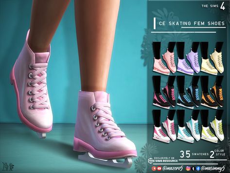 Sims 4 Ice Skating, Heart Socks, Christmas Shoes, Sims 1, Socks And Heels, Warm Slippers, Bow Heels, Animal Skin, Sims 4 Cc