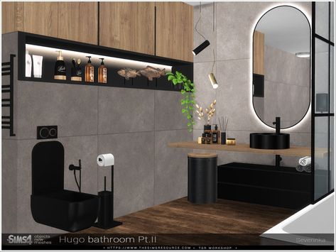 The Sims Resource - Hugo bathroom Pt.II decor Sims 4 Bathroom Cc, Sims 4 Bathroom, Wall Radiators, Decoration Bathroom, Sims 4 Cc Makeup, Casas The Sims 4, Sims 4 Downloads, Home Makeover, Sims 4 Cc Furniture