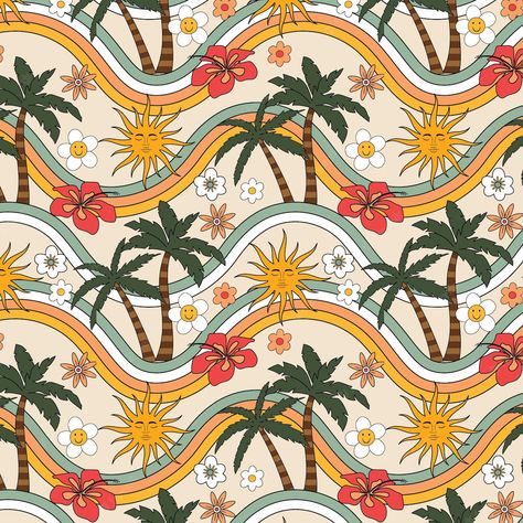 Palm Tree Print Pattern, Palm Tree Sketch, Summer Pattern Design, Sun And Flowers, Palm Tree Icon, Palm Tree Fabric, Palm Tree Background, Palm Tree Vector, Tree Logo Design