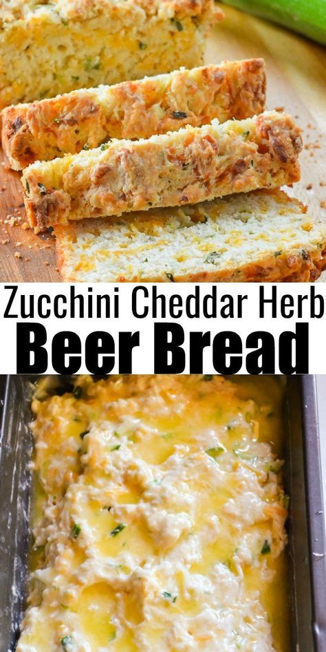 Zucchini Cheddar Beer Bread, Cheesy Zucchini Bread, Zucchini Bacon Cheese Bread, Zucchini Cheddar Bread Recipes, Cheesy Herb Zucchini Bread, Zucchini Squash Bread, Parmesan Zucchini Bread, Cookrate Zucchini, Zucchini Brunch Recipes