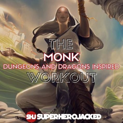 Monk D&D Workout Dnd Workout, D&d Monk, Monk Workout, Sun Soul Monk, Monk Training, Monk Character Design, Anime Workouts, Dnd Monk, Anime Training