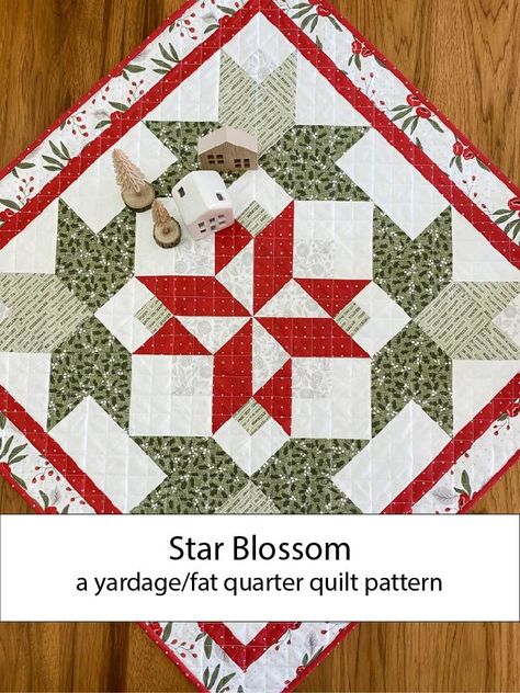 Quick & Easy Christmas Quilt Patterns: Perfect for Last-Minute Gifts Square Quilted Table Topper Patterns Free, Christmas Wall Quilt Patterns, Christmas Table Topper Quilt Patterns, Christmas Table Toppers Patterns Free, Fat Quarter Christmas Quilts, Square Quilt Table Toppers, Christmas Quilt Blocks Easy, Winter Wall Hanging, Christmas Quilt Wall Hanging Patterns