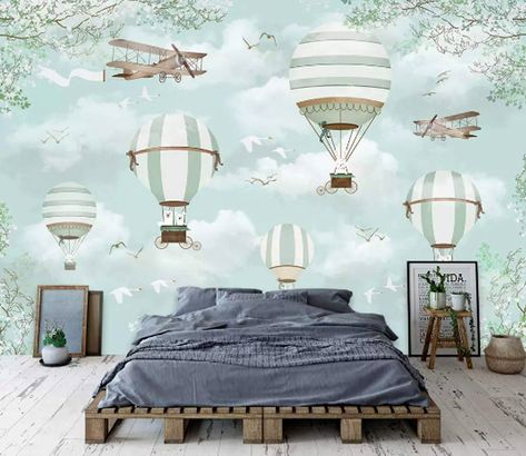 Chandelier Wall Art, Kindergarten Wallpaper, Balloon Cartoon, Furniture Sofa Set, Wall Art Lighting, Kids Room Wallpaper, Table Cafe, Balloon Wall, Nursery Wallpaper