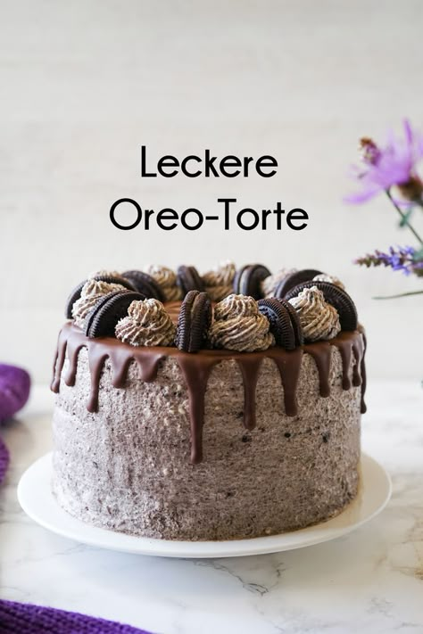 Birthday Oreo Cake, Oreo Torte, Oreo Cake, Food Cake, Yummy Cakes, Chocolate Lovers, Cake Pops, Oreo, Baking Recipes