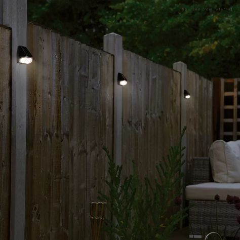 Fence Outdoor, Fence Lights, Deck Fence, Solar Light Crafts, Solar Fence Lights, Solar Deck Lights, Fence Lighting, Deck Lights, Stair Decor