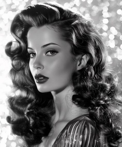 50s Hairstyles, Classic Hollywood Glamour, Vintage Hollywood Glamour, Beauty Products Photography, Face Photography, Vintage Glam, Old Hollywood Glamour, Vintage Pinup, Classic Beauty