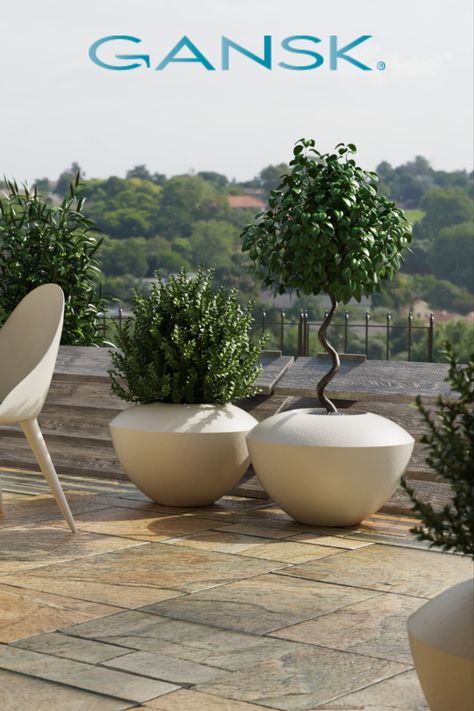 Click Here to know more about GANSK unique Solutions for Outdoor, with the same message: To Always Be Simple and Elegant 🤍 Small Planters, Garden Planters Pots, Green Interior Design, Pot Design, Flower Pot Design, Be Simple, Plant Decor Indoor, Modern Planters, Small Planter