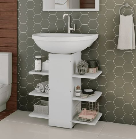 Toilet Room Decor, Tool Storage Diy, Small Bathroom Ideas On A Budget, Small Bathroom Ideas Modern, Bathroom Design Decor, Bathroom Inspiration Decor, 2x4 Furniture Plans, Furniture Plans Free, Small Bathroom Decor