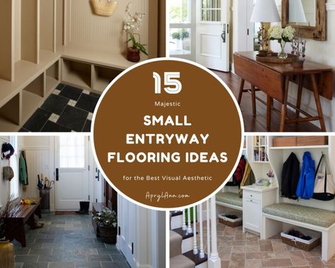 15 Majestic Small Entryway Flooring Ideas Small Entryway Tile Ideas, Small Entryway Flooring Ideas, Entryway Flooring Ideas, Entryway Pictures, Foyer Tile Ideas, Grey Slate Tile, Small Foyers, Traditional Foyer, Mini Closet