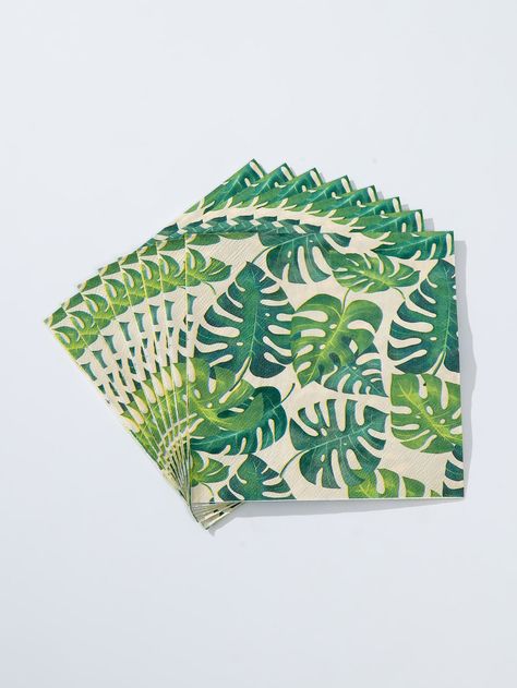 20pcs Leaf Print Disposable Napkin Disposable Tableware, Event Party, Leaf Print, Napkins Set, Leaf Prints, Napkins, How To Find Out, Party Supplies, Collar