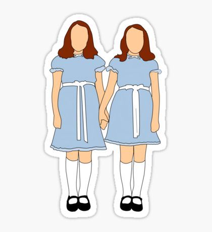 The Shining - Twins Sticker Stephen King Tattoos, The Shining Twins, Twin Tattoos, Optical Illusion Tattoo, Creepy Core, Clockwork Orange, Orange Wallpaper, Halloween Cartoons, Stickers For Sale