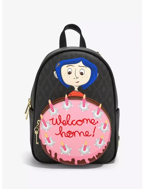 Coraline Cake Mini Backpack With Chase Variant Coraline Backpack, Coraline Accessories, Coraline Loungefly, Coraline With Button Eyes, Coraline Merch, Coraline Cake, Coraline Stuff, Welcome Home Cake, Dragonfly Hair Clip