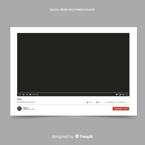 Youtube Video Overlay, Youtube Shifting Template, Ios Notification Template, Youtube Overlay Template, Template For Video Editing, Youtube Template Edit, Yt Template, Youtube Videos Background, Video Player Template