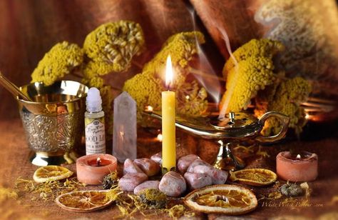 Sun Altar, Witch Summer, Sun Witch, Color Magick, Ego Boost, Witch History, Hufflepuff Aesthetic, Green Witchcraft, Yellow Candles