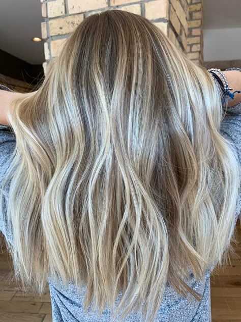 Fall Blond Balayage, Natural Full Highlights, Medium Length Blonde Hair With Money Piece, Blonde Highlights Inspiration, Blonde Highlights Dimension, Cool Tone Blonde Hair Color, Effortless Blonde Hair, Baliage Hair Blond, Hair W Blonde Highlights