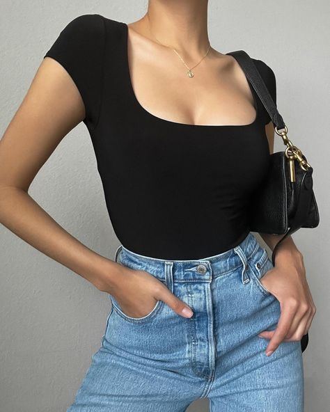 Black is always in style 🖤 Which of these most-loved styles is your favorite? 🔎 Lori Off the Shoulder Top, Match My Energy Crop Top, Melissa Bodysuit and Mika Bodysuit in the color black Love them all? Get them now and take 15% off with the code: INSTA15 🛍️ Basic Top Outfit, Match My Energy, Black Top Outfit, The Color Black, Basic Bodysuit, My Energy, Square Neck Bodysuit, Casual Day Outfits, Square Neck Top