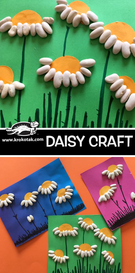 krokotak | DAISY CRAFT Spring Crafts For Kids, Kindergarten Art, Craft For Kids, Childrens Crafts, Preschool Art, Craft Activities For Kids, Summer Crafts, Spring Crafts, Toddler Crafts