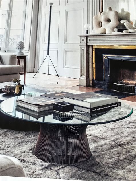 Coffee table de Warren Platner para Knoll Platner Coffee Table, 70s Loft, Large Windows Living Room, Knoll Coffee Table, Platner Dining Table, Paris Living Rooms, Knoll Platner, Paris Living, Knoll Furniture