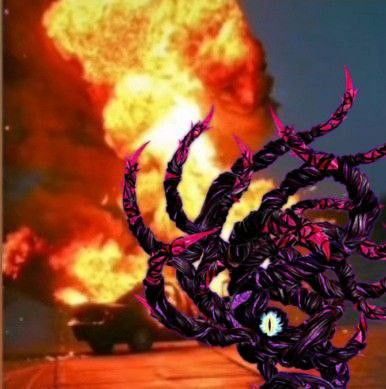 Dharkon next to a burning car Burning Car, Memes, Quick Saves