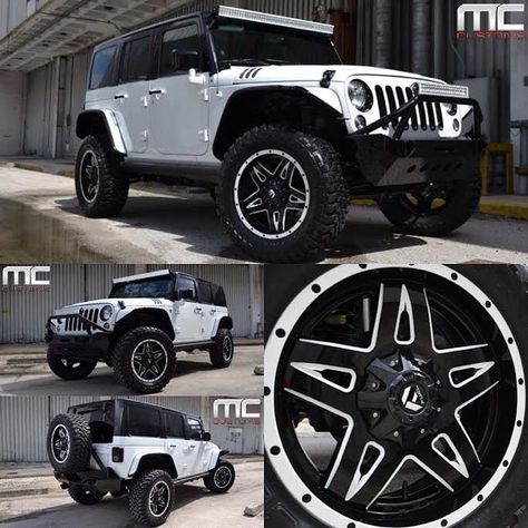 Jeep Wrangler Tops, White Jeep Wrangler, Jeep Wrangler Interior, Jeep Wheels, White Jeep, Custom Jeep Wrangler, Jeep Mods, Jeep Wrangler Accessories, Lifted Jeep