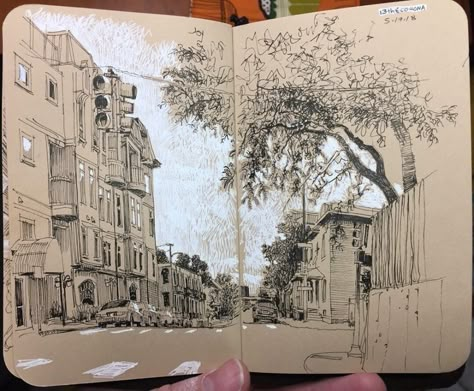 Architecture Drawing Sketchbooks, A Level Art Sketchbook, Architecture Sketchbook, Fineliner Pens, Urban Sketches, Urban Sketch, Perspective Art, Architecture Painting, 수채화 그림