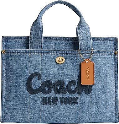 Coach Denim, Denim Cargo, Coach New York, Denim Tote Bags, Denim Tote, Women Cargos, Medium Tote, Denim Bag, Coach Bag