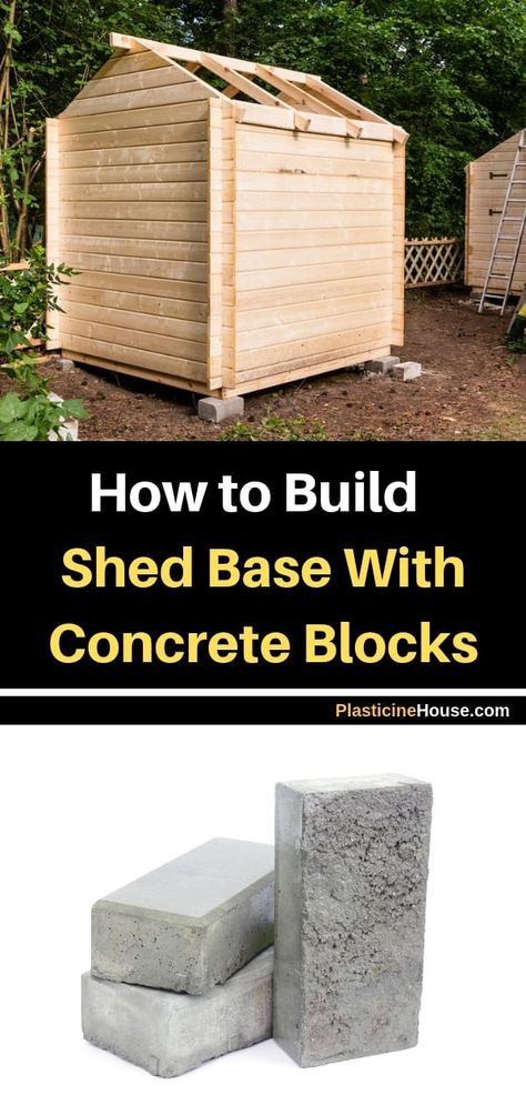 Learn how to build a shed foundation with concrete blocks. How To Build Shed, Shed Foundation, Building A Shed Base, Build Shed, Concrete Block Foundation, Octagon Picnic Table, Block Foundation, Retirement Goals, Build A Shed