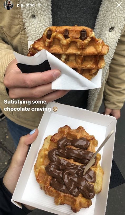 Food Captions, Chocolate Waffles, Delicious Snacks Recipes, Food Quotes, Chocolate Craving, Instagram Food, Food Snapchat, Food Obsession, Cafe Food