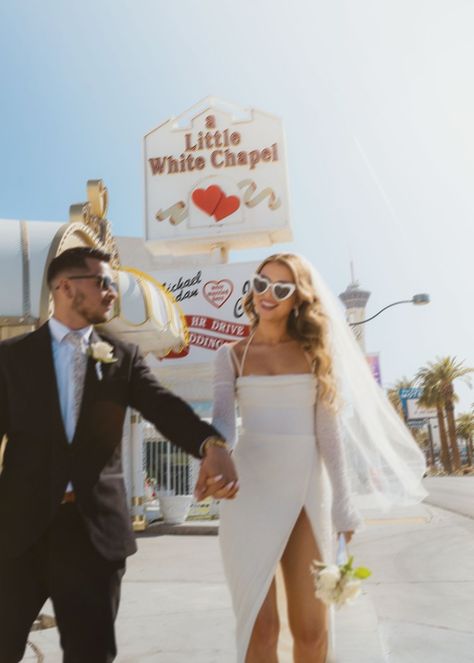 Elopements + Couples — Risaarenee Chapel Elopement, Las Vegas Bride, Las Vegas Wedding Photos, Vegas Bride, Vegas Wedding Photos, Married In Vegas, Las Vegas Bachelorette, Little White Chapel, White Chapel