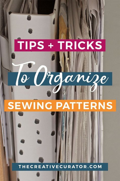 Organize sewing patterns with these tips and tricks! Does your sewing room get crazy with sewing patterns? Do you need a filing or storage system for your sewing patterns? Keep your sewing patterns organised and tidy with these great ideas! Tips and tricks for sewing beginners! #sewinghacks #sewingtutorials Pattern Drafting Tutorials For Beginners, Sewing Pattern Storage, Seam Finishes, Sewing Beginners, Sewing Darts, Pattern Drafting Tutorials, Pattern Storage, Sewing Room Inspiration, Fat Quarter Projects