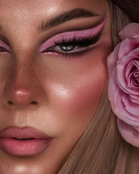 Powerful Meditation, Love Dive, Think Pink, Cut Crease, In Love, Meditation, Blonde, Makeup, Pink