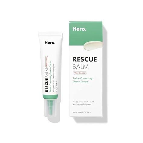 Amazon.com: Hero Cosmetics Rescue Balm +Red Correct Post-Blemish Recovery Cream, Nourishing, Calming, Dermatologist Tested (15ml) : Beauty & Personal Care Rescue Balm, Diy Lip Balm, Elf Cosmetics, The Heroes Of Olympus, Baymax, Pierre Balmain, Green Cream, Even Skin Tone, Body Cream