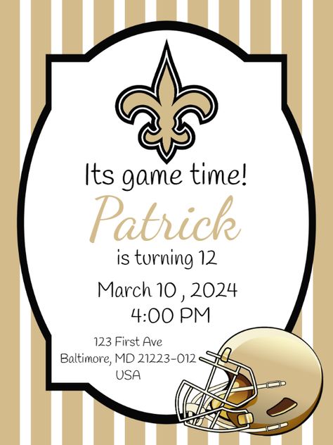 Edite grátis você mesmo usando nosso editor online | Design by Gley Leobas | Digital Invitation Birthday Invitation New Orleans Saints

The perfect Birthday Invitation New Orleans Saints invitation for your event!

Customize your invitation to your liking with our online editor

Our digital $theme invitation is fully customizable. You can change the text, font, colors, and even add photos. It's easy to use and you can create the perfect invitation in minutes using our online editor.

S Digital Invitations Birthday, New Orleans Saints, Social Networks, Online Design, Digital Invitations, Texts, Birthday Invitations, Greeting Cards, Birthday