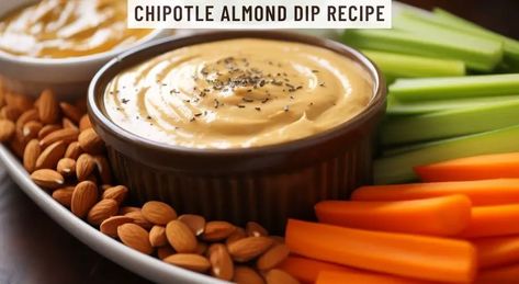 Chipotle Almond Dip Recipe Almond Dip Recipe, Almond Dip, Chipotle Dip, Unique Dips, Copycat Chipotle, Chocolate Almond Milk, Chocolate Chili, Kitchen Guide, Dip Recipes Easy