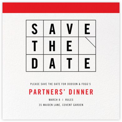 Corporate Save The Date, Save The Date Corporate Event, Save The Date Corporate, Save The Date Business Event, Open House Party Invitations, Open House Parties, Sample Board, Paperless Post, Save The Date Templates