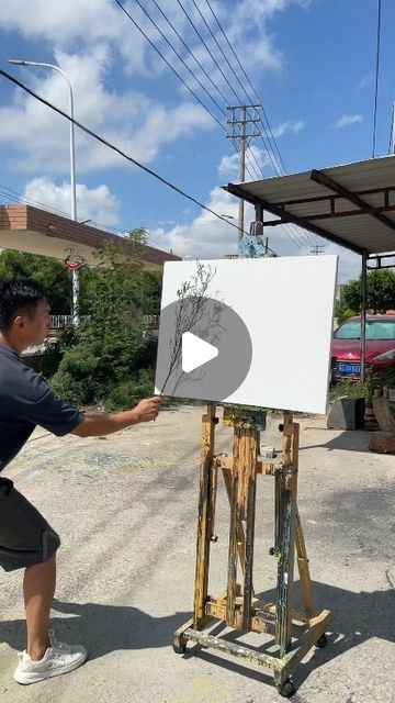 Art Tiktok on Instagram: "Steps for Creating a Painting with Tree Branches  	1.	Choose Your Surface The paint typically used for this technique is acrylic. You can work on either a canvas or regular sketch paper or cardboard. However, I recommend starting with paper first and then moving on to canvas once you’re comfortable. 	2.	Prepare the Branches Before using the tree branches, trim them to create a relatively flat surface. This will help reduce the chances of unwanted paint smudging when the branch comes into contact with the canvas. 	3.	Apply Paint to the Branches Be careful not to overload the branches with paint. Instead of dipping the branch directly into the paint, use a brush to apply paint onto the branch. This will give you better control over the amount of paint and the effect Fairy Garden Crafts, Artwork Ideas, Sketch Paper, Shooting Sports, Beginner Painting, Types Of Painting, Tree Branch, Paint Splatter, Tree Painting