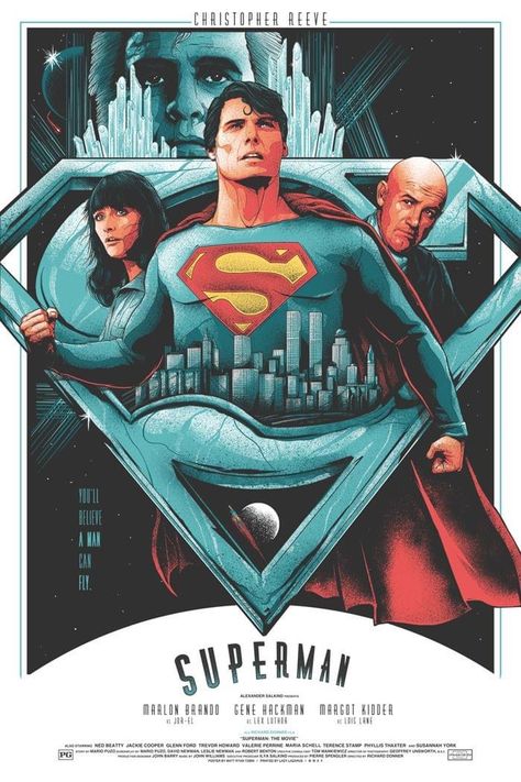 Superman Movie, Christopher Reeve Superman, Superman Gifts, Superman Movies, Film Vintage, Superman Family, Superman Man Of Steel, Matt Ryan, Superman Art