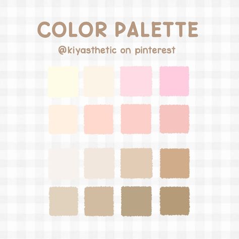 Ibispaint Soft Pastel Brush, Soft Pastel Brush Ibis Paint, Ibis Color Palette, Pink Paint Color Palette, Pastel Color Palette Soft, Color Palette Drawing, Color Palette Brown, Palette Drawing, Pantone Color Chart