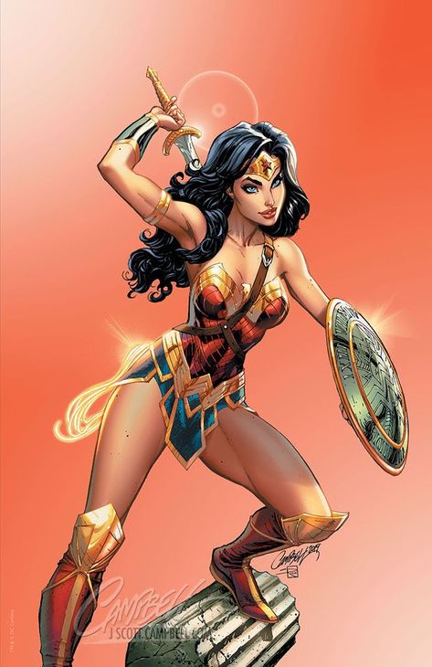 Wonder Woman J Scott Campbell Art, Scott Campbell Art, Goth Disney, J Scott Campbell, Batman Tattoo, Lady Loki, Scott Campbell, Comic Book Artwork, Star Comics