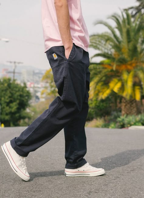 Carhartt WIP Business or Leisure | carhartt-wip.com Black Carhartt Pants Outfit Men, Carhartt Mens Fashion Pants, Mens Fall Outfits, Carhartt Style, Sneaker Outfits, Sneaker Trend, Pants Outfit Men, Streetwear Mode, Carhartt Pants