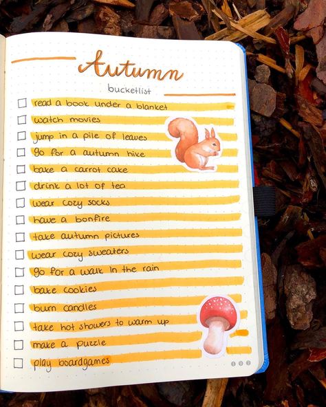 Autumn Bucket List, Boulet Journal, Bucket List Journal, Instagram Autumn, Fall Bucket List, Fall Pictures, Bullet Journaling, Movies To Watch, Bucket List