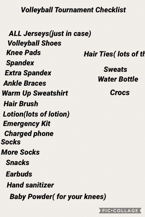 What To Pack In My Volleyball Bag, How To Prepare For A Volleyball Tournament, What To Put In Your Volleyball Bag For Practice, Things To Pack For A Volleyball Tournament, Good Shoes For Volleyball, Volleyball Tournament Outfit, Must Haves For Volleyball, What To Take To A Volleyball Tournament, What To Bring To A Volleyball Game