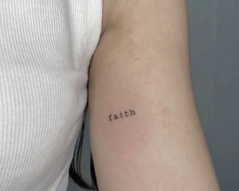 Minimalist Tattoo Faith, Faith Small Tattoos, Faith Tattoo On Hand, Faith Minimalist Tattoo, Faith Fear Tattoo, Small Discreet Tattoos, Small Faith Tattoo, Faith Tatto, Small Tattoos Christian