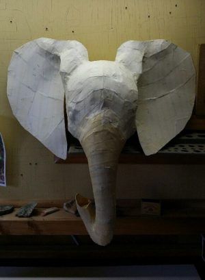 Paper Mache Elephant - 15 Creative DIY Ideas | Ideas for DIY Paper Mache Elephant, Head Template, Elephant Eye, Paper Mache Projects, Paper Mache Animals, Paper Mache Clay, Folding Origami, Paper Mache Sculpture, Paper Mache Art