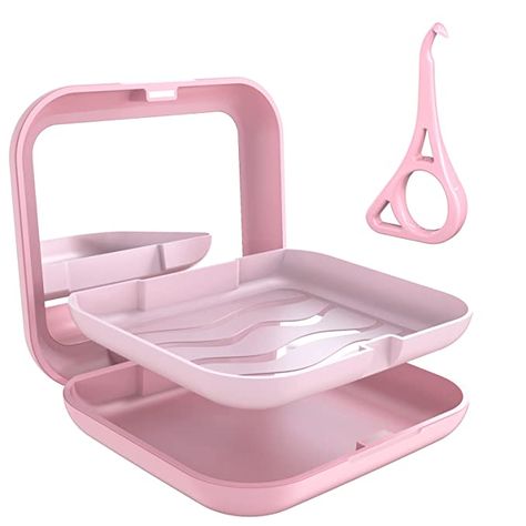 Amazon.com : Aligner Case with Mirror and Aligner Removal Tool- Compatible with Invisalign, Aligners, and Mouth Guards, Premium Retainer Case with Magnetic Closure and Textured Liner- Easy to Use (Pink) : Health & Household Retainer Case, Mouth Guards, Invisalign Aligners, Big Mirror, Mouth Guard, Removal Tool, Magnetic Closure, Magnets, Mirror