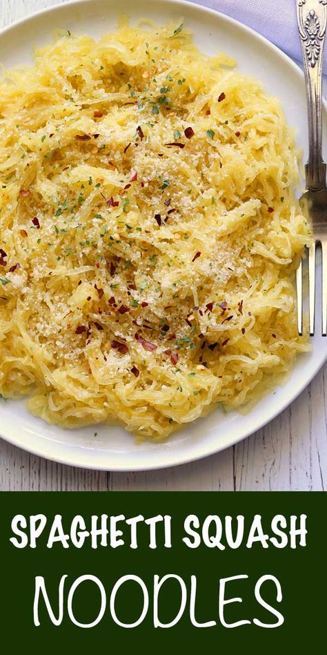 Butter Garlic Spaghetti Squash, Cheesy Garlic Parmesan Spaghetti Squash, Spaghetti Squash Noodles Recipes, Butter Squash Pasta, Squash Noodle Recipes, Spaghetti Squash Parmesan, Noodles With Butter, Squash Noodles Recipes, Garlic Parmesan Spaghetti Squash