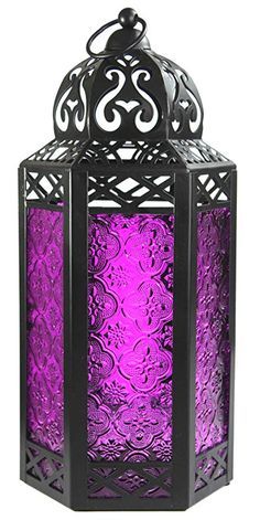 Goth Candles, Purple Lantern, Moroccan Candles, Hanging Candle Lanterns, Indoor Home Decor, Easter Door Decor, Lantern Candle Decor, Fantasy Decor, Moroccan Lanterns